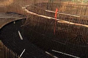 抚州砼烟囱新建施工现场